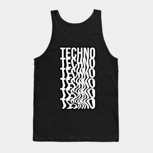 techno text Tank Top